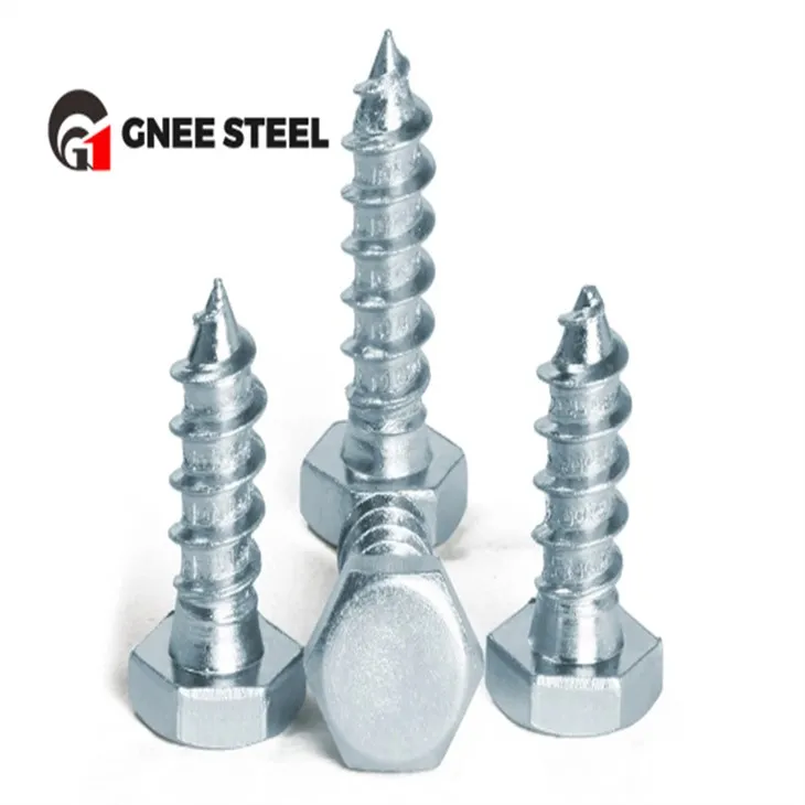 Parafusos de madeira sextavados de cabeça sextavada SS316